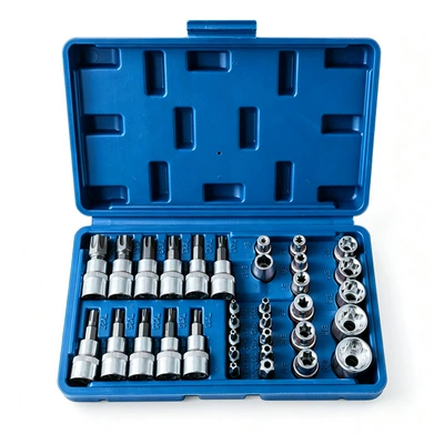 Hot-Selling 34-Piece Set of Blue Mühərrik tənzimləmə alətləri - 34-piece-set-blue-galvanized