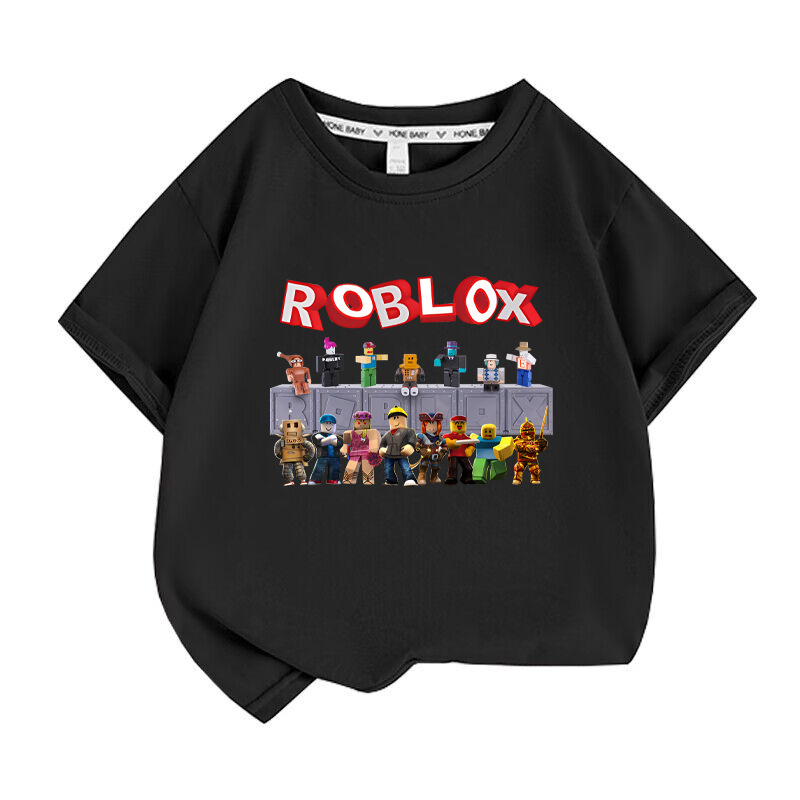 Children's clothing ROBLOX surrounding summer short-sleeved T-shirt boys cotton bottoming shirt baby half-sleeved small and medium-sized children's top