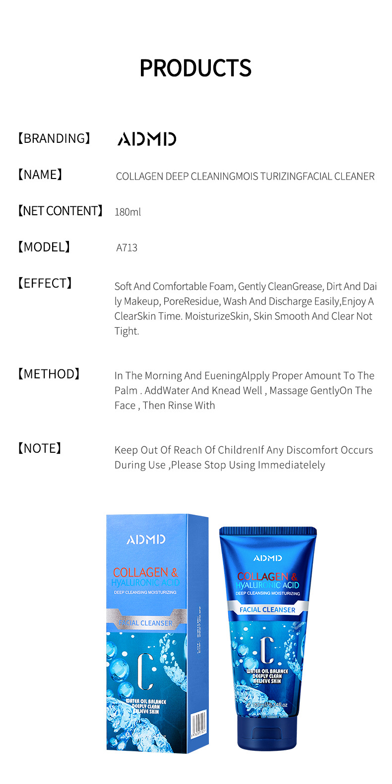 kollageeni puhastusvahend õli kontroll puhastusvahend piiriüleselt kuum müük nahahooldustooted kosmeetika_voghion.com
