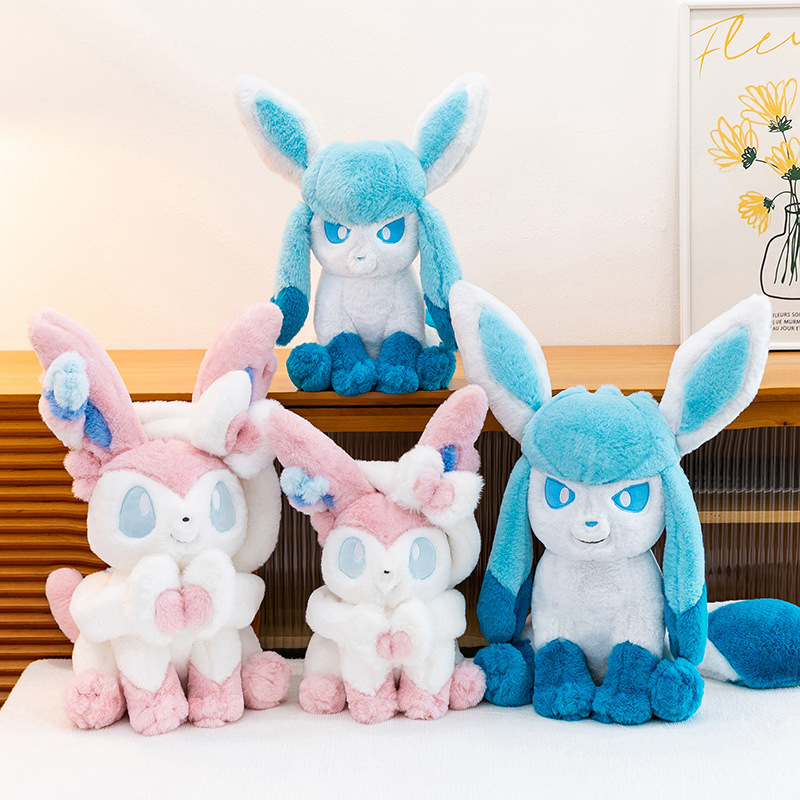 New Flower Fairy Ice Eevee Plush Toy Pokémon Large Doll Pillow Toy Exchange Doll Gift