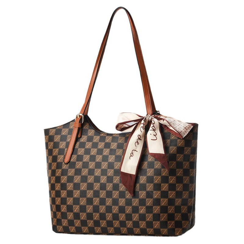 托特包棋盘格台州女包ladiesbag单肩斜挎包质感百搭手提包bags|undefined