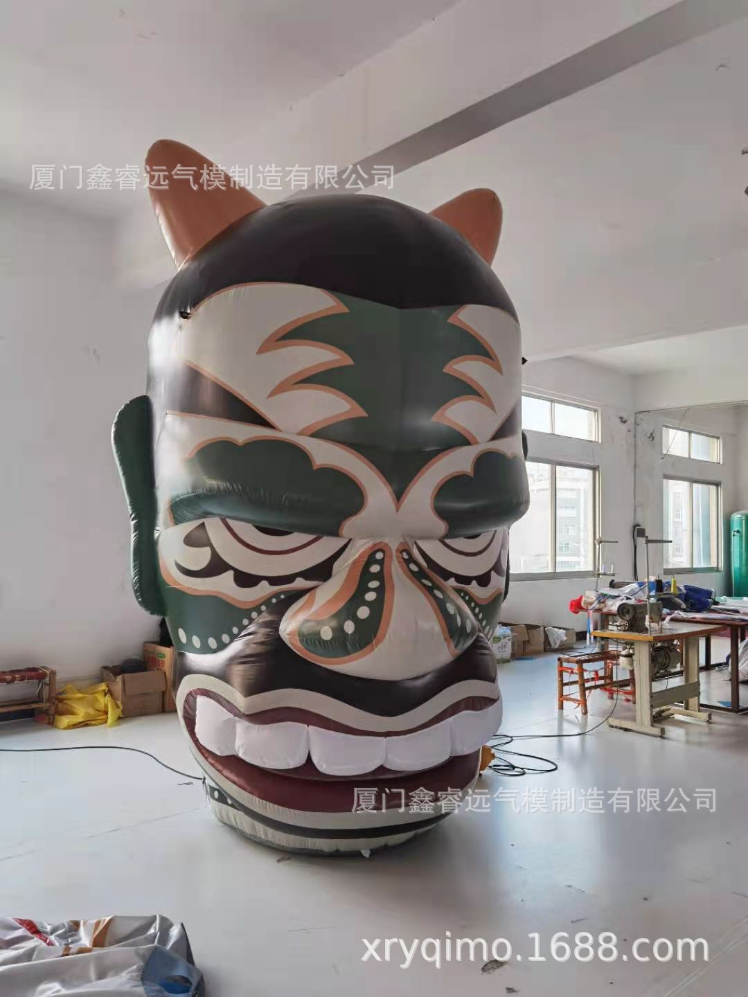 面具3D充气模型 户外充气装饰 美陈充气灯光卡通 福建气模