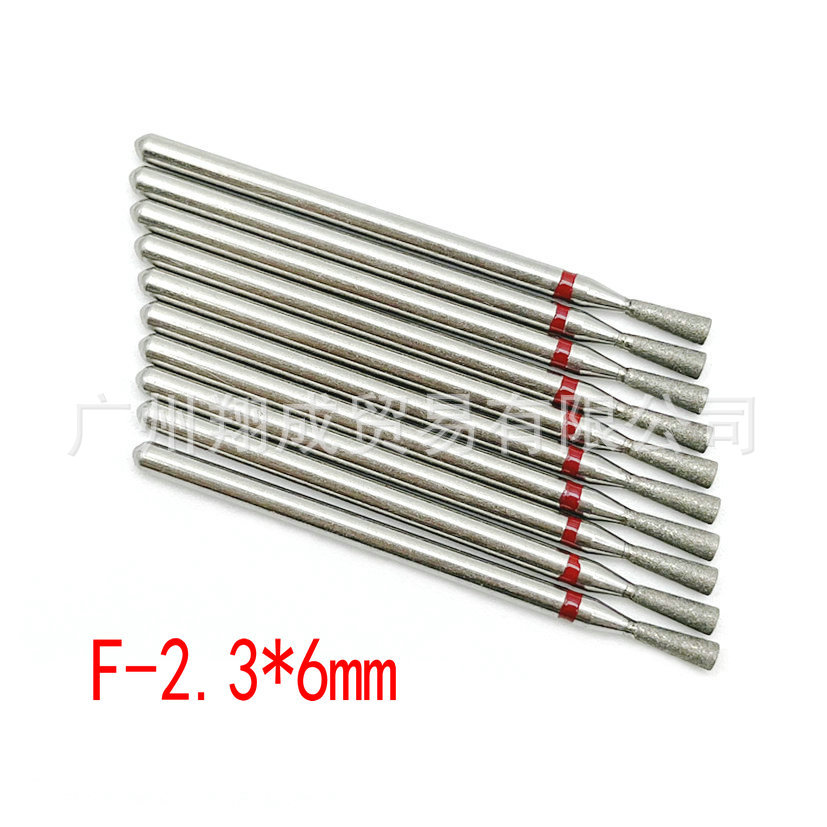 10 unids Amazon Venta caliente nail art carborundum pulido traje uñas descarga taladro piel muerta eliminación diamante Taladro