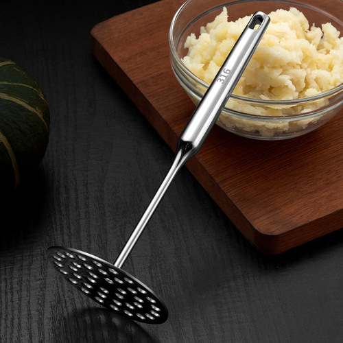 316 stainless steel potato masher potato press garlic pumpkin baking masher baby food supplement kitchen tool