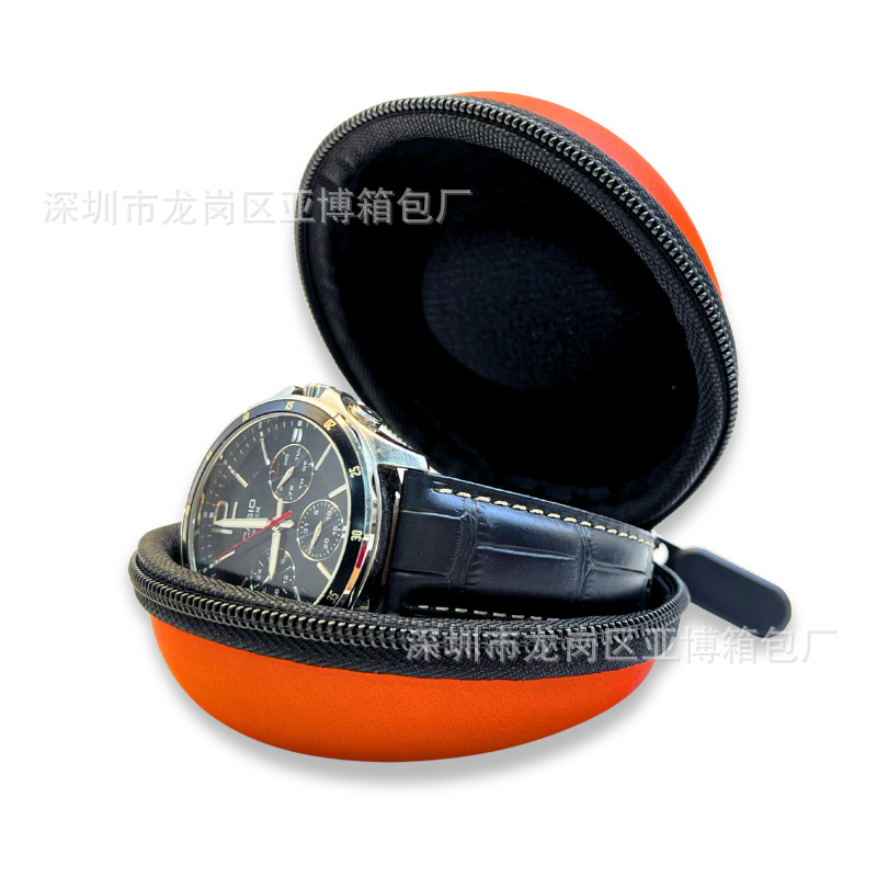 브라이트 오렌지 리치 패턴 가죽 + 블랙 안감 9.5cm*9.5cm*5.5cm