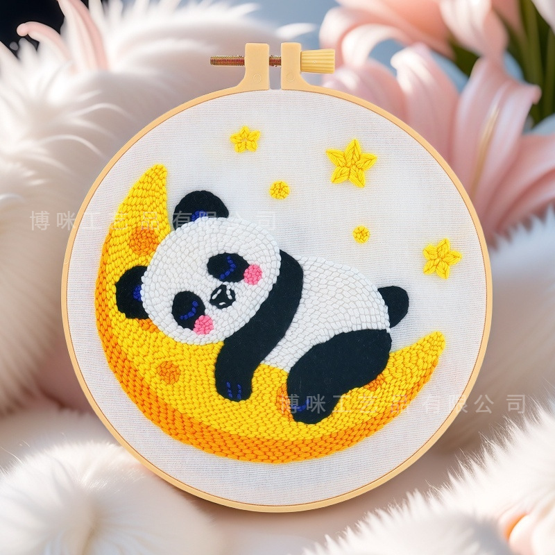 Nuevo paquete de material DIY completo de flores hechas a mano serie de bordado de animales