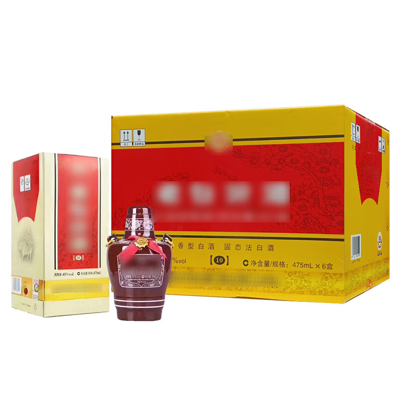 老白汾10年45度475ml清香型白酒整箱老白汾10 45度老白汾十年45度