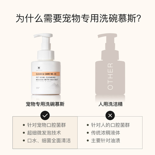 Amo Dishwashing Mousse Amo Sea Salt Pet Dishwashing Liquid Tableware Detergent Cleaner Supplies 300ml