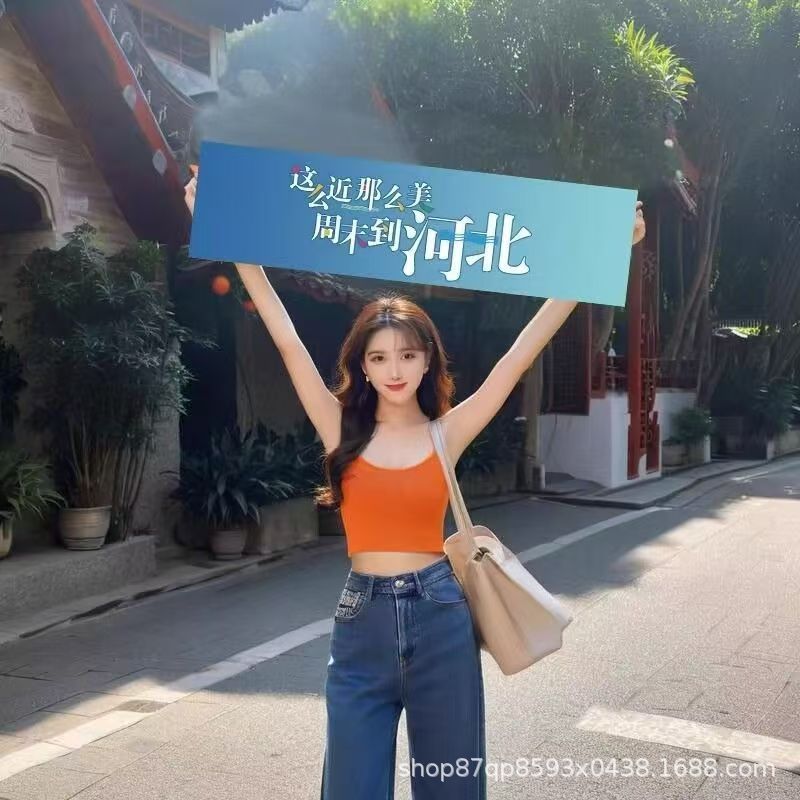 这么近那么美周末到河北旗子河北文旅手拉旗条幅横幅手幅现货速发|undefined