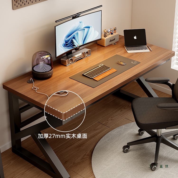 Solid Wood Computer Desk Desktop Bedroom E-Sports Table Rectangular Student Study Desk Home Desk Office Desk