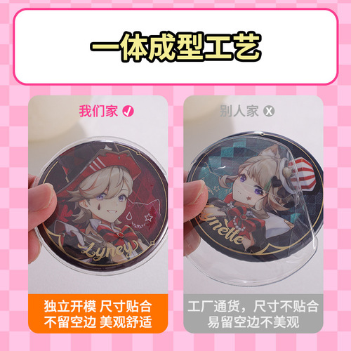 PVC Bubble Wrap Protective Cover Round 58mm 75mm Badge Grain Storage Bag Protective Film Card Waterproof Scratch-Resistant