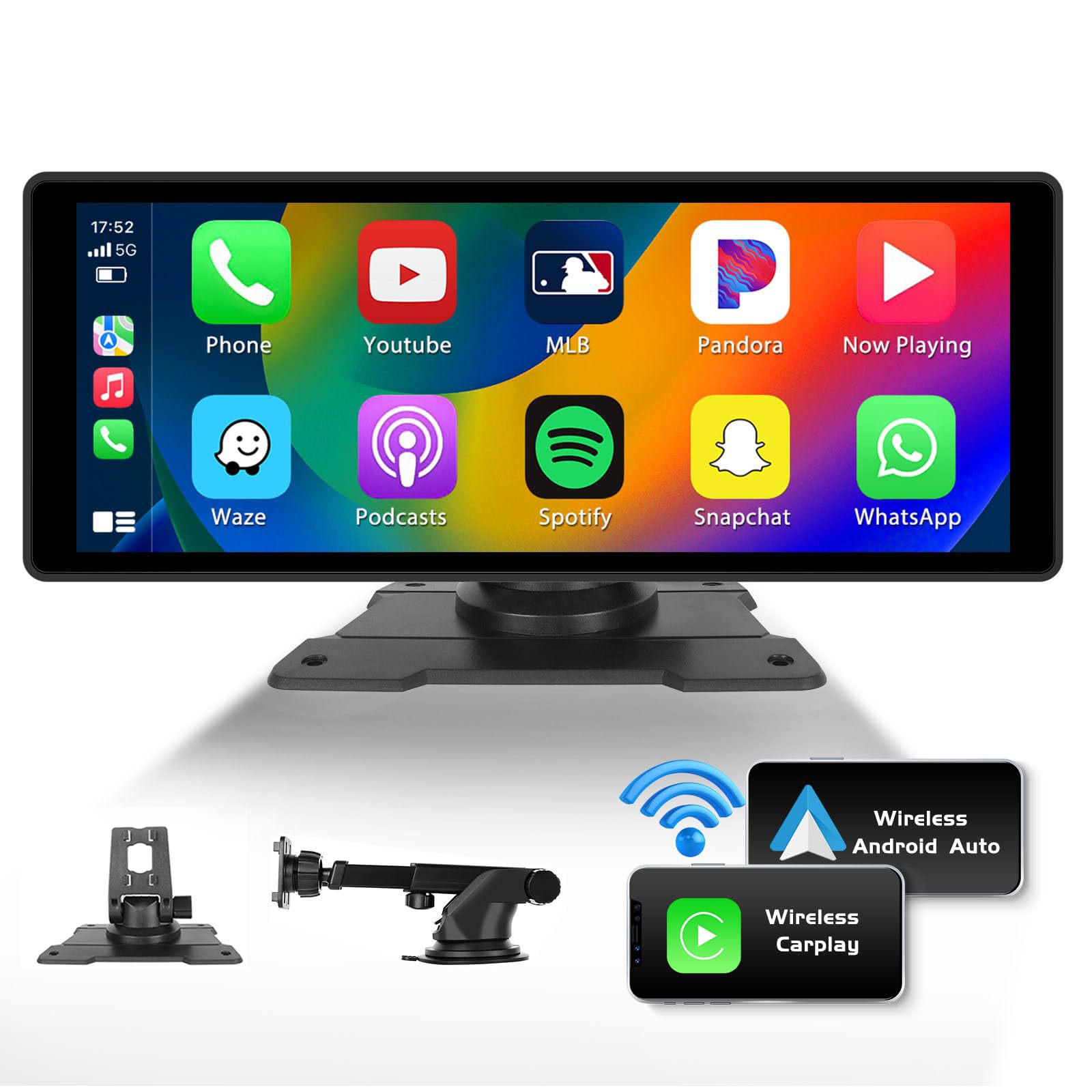 10.26inch In-Car Smart Screen Wireless Carplay Android Auto Bluetooth Navigation and Audio All-In-One Device