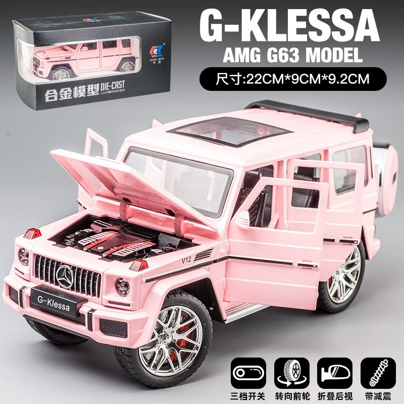 Модель автомобиля Car model, реалистичная литая модель, внедорожник для мальчиков, игрушка со светом и музыкой, масштаб 1:24
