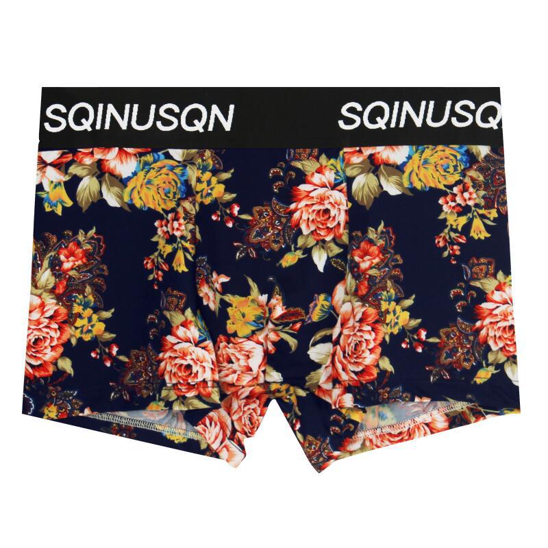 Underwear & Sleepwears Men's Ice Silk Boxer Briefs Breathable Soft Printed Mid Waist Sexy And Alluring Thin Summer Style_voghion.com