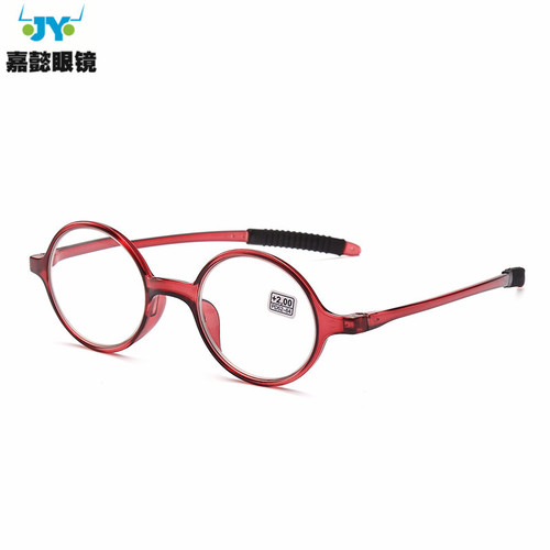 New retro Shiye Taizi small round glasses multi-color round soft PC frame high-definition resin sheet reading glasses cross-border