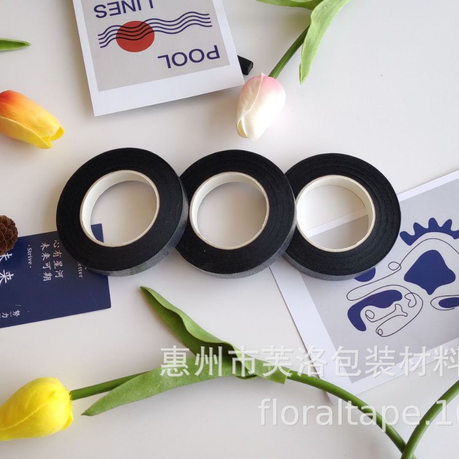 Ventas Directas de fábrica pegajosa cinta verde cinta floral al por mayor 27 m cinta verde cinta polo de la flor DIY flor artificial