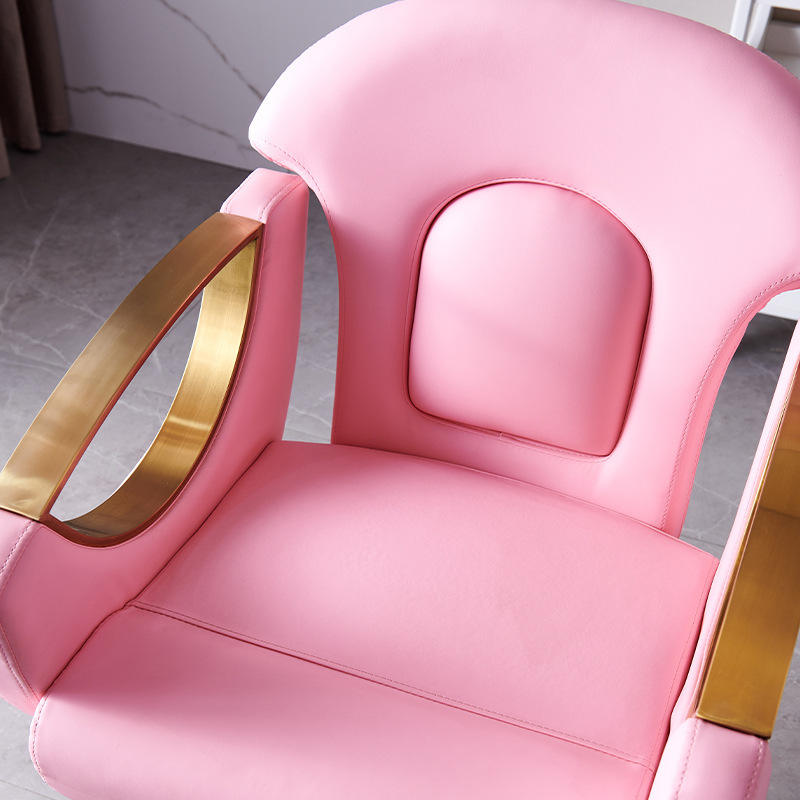 Silla de peluquería silla de peluquería rosa silla de peluquería de lujo ligera silla de peluquería silla de elevación silla de peluquería