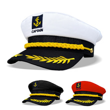 海军帽子棉涤成人帽麦穗海军帽平顶亚马逊跨境批发