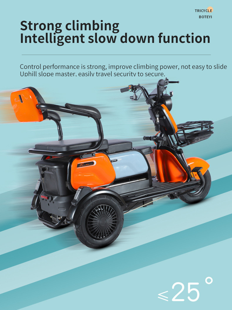 Electric Tricycle for Picking Up Students, Child Safety Design