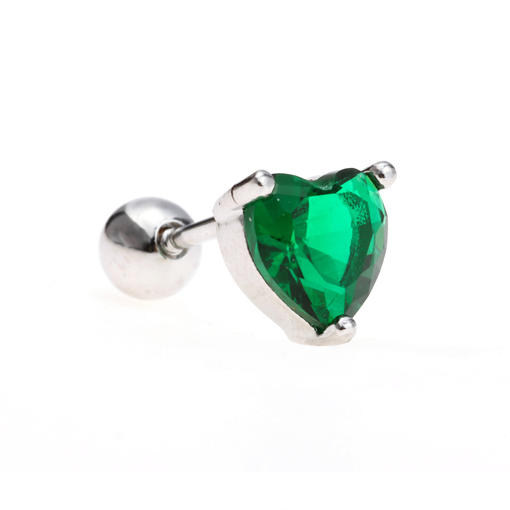 simple classic love ear bone studs spiral ball piercing earring