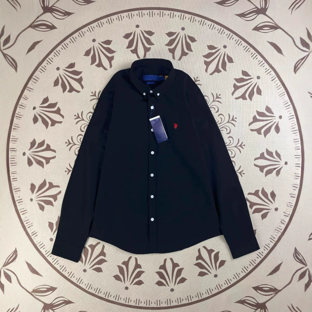 Раф RL пони со стандартным хлопком с длинными рукавами американская классическая рубашка POLO рубашка мужская вышивка боевая лошадь пара досуг