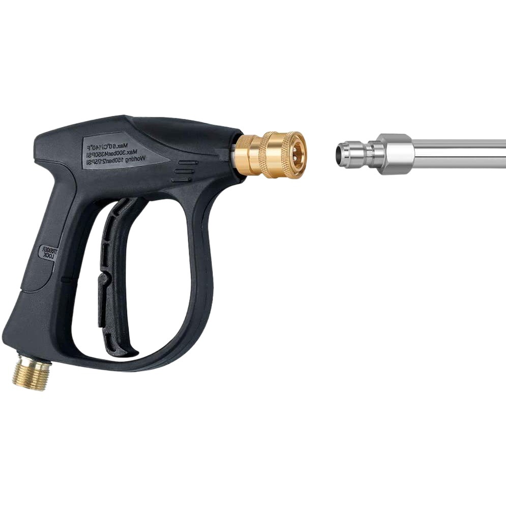 Varilla de extensión de lavadora de alta presión 1/4 varilla de extensión de acero inoxidable Varilla de extensión de 17 pulgadas conexión rápida pistola de agua de alta presión