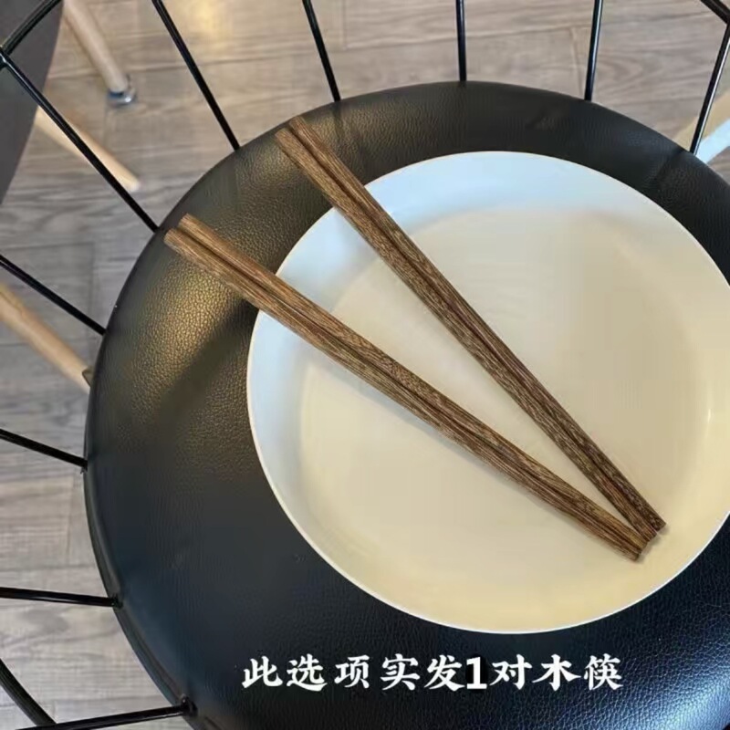 ポータブルステンレス鋼食器手羽先木製箸模造木製ハンドル家庭用ステンレス鋼スプーンフォーク洋食セット|undefined