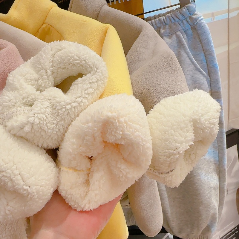 加厚儿童韩版olb奥粒绒加绒外套冬季校服神器内穿拉链拼色上衣|undefined