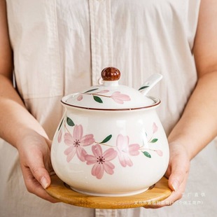 Household Lard Jar, High Temperature Resistant Oil Spicy Jar, Large Kitchen Meat Oil Jar, Chili Oil Ceramic Jar, Sugar and Salt Jar