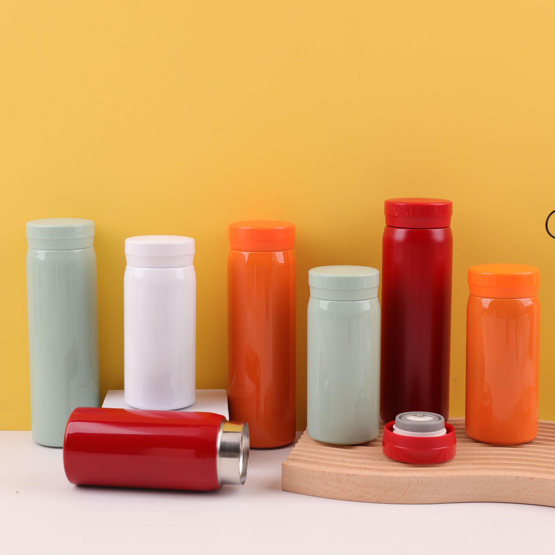 Taza de bolsillo de vacío de acero inoxidable 304 transfronterizo simple taza de agua de estudiante fresco taza de vacío de regalo portátil para el hogar