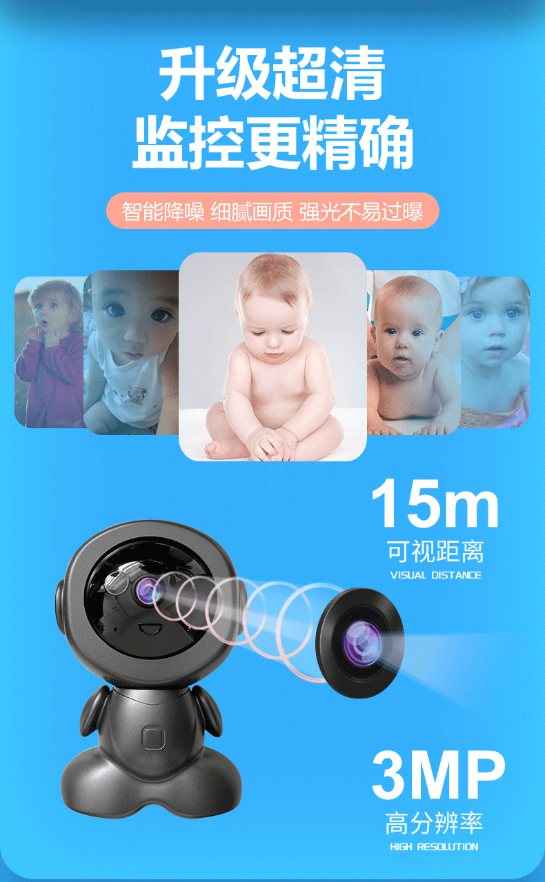 High-definition ROBOT monitoring network CAMERA oscillating machine WIFI CAMERA ROBOT cross-border exclusive supply undefined