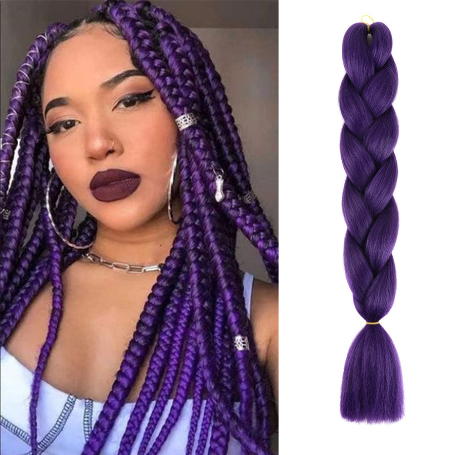 Trenzas Africanas Sintéticas de Fibra de Alta Temperatura para Crochet image 40