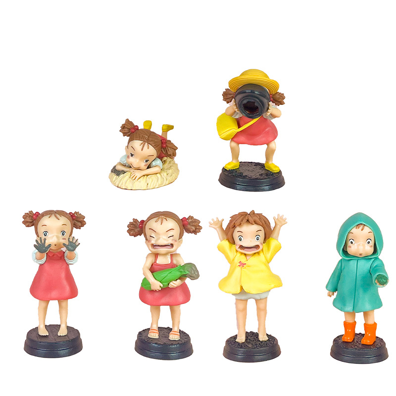 宮崎駿のキャラクターの波竜猫金魚姫小梅の手作りアニメモデルの置物が可愛い少女心公仔が承認しました。