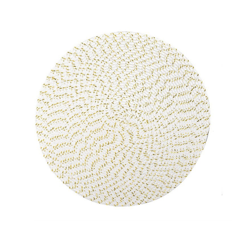 Pp manteles de hotel posavasos tapetes redondos tejidos tapetes manteles de mesa manteles occidentales tapetes impermeables para el hogar tapetes de tazón a prueba de aceite tapetes de aislamiento térmico