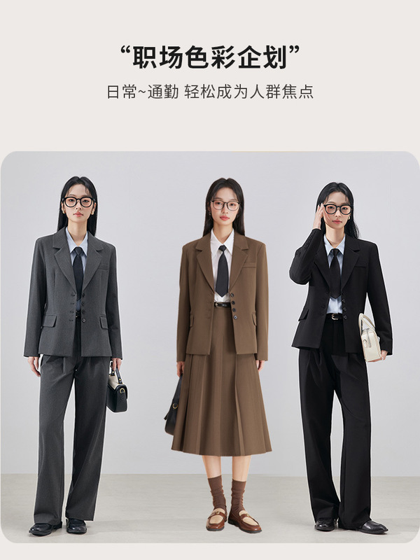 西装外套女生小个子套装公务员大学生面试正装通勤休闲西服考编|undefined
