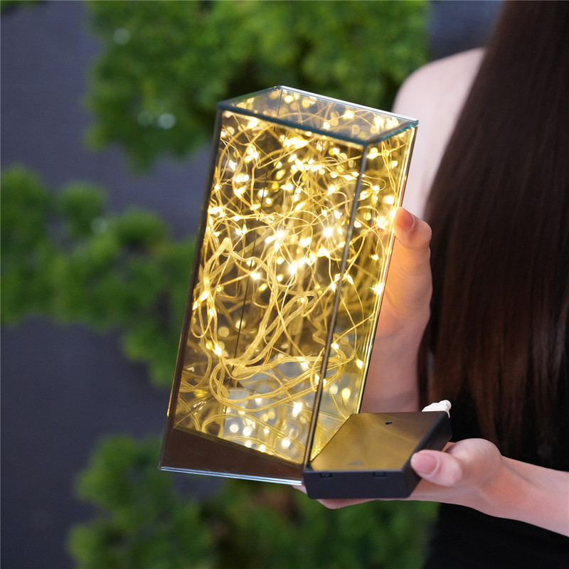 Glass starlight lamp, outdoor solar-powered glass lamp, dreamy ambient light, bar counter lamp, perfect for creating a spooky atmosphere for murder mystery games, small night light