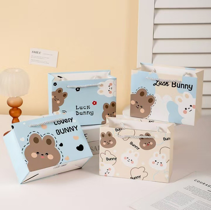 卡通动物横款礼品袋可爱兔子系列