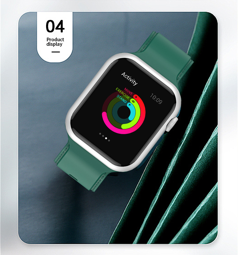 适用于苹果单色硅胶表带 38/42智能替换手表表带 1-7带通用腕带详情54