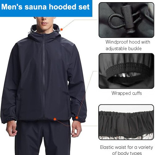 Cross-border sweat-proof jacket for men, outdoor sports running fitness training, zip-up open jacket set