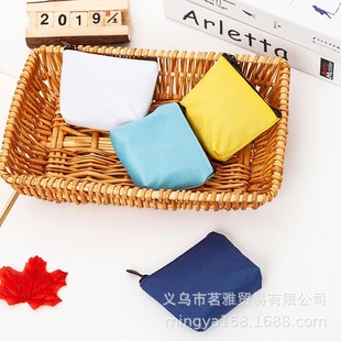 Simple solid color canvas coin purse to map custom storage small wallet printed logo practical advertising gifts gifts