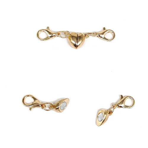 Cross-border best-selling smooth heart-shaped magnetic clasp DIY heart-shaped necklace clasp bracelet clasp clothing decoration clasp connector