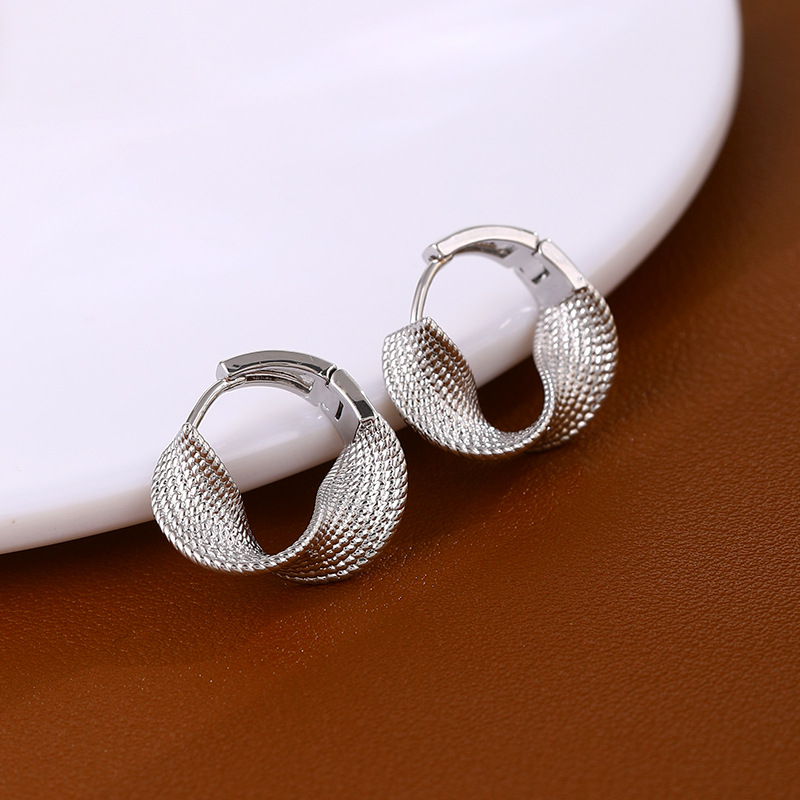 Elegant Gold Plated Mobius Stud Earrings For Women Luxury Style_voghion.com