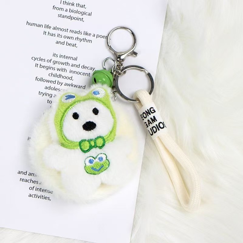 Espejo de Maquillaje Portátil de Felpa de ABS y Peluche Corto Multifuncional para Bolso image 11