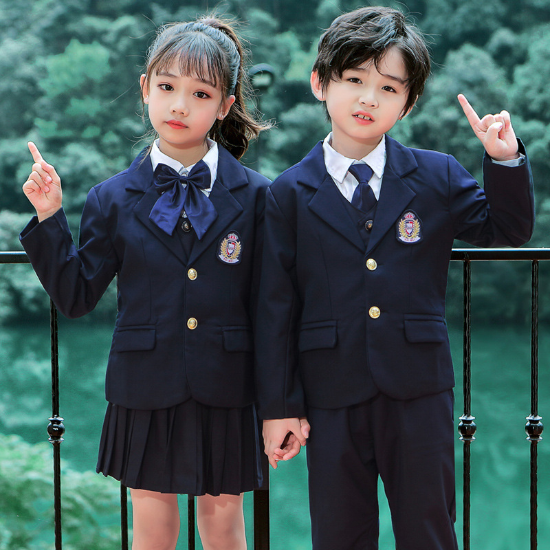 2021 New Kindergarten Clothing Autumn and Winter Primary School Uniform Suit Children's Class Suit College for Men and Women