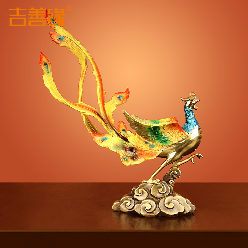 "Phoenix Presents" Copper Phoenix Ornaments Living Room Office Fire…