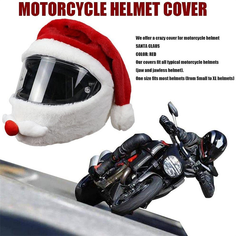 在庫ありのバイクヘルメットクリスマスハット アウトドアでクレイジーで面白いサンタクロースバイクヘルメットカバー クリスマス|undefined