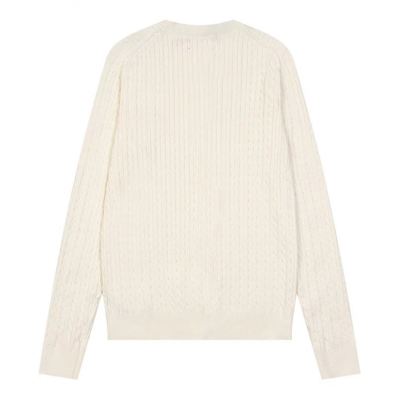 QRコードでスキャン可能〜国境を越えた貿易用RLラルフローレス刺繍入りベーシックで万能な麻編みニットカーディガン長袖