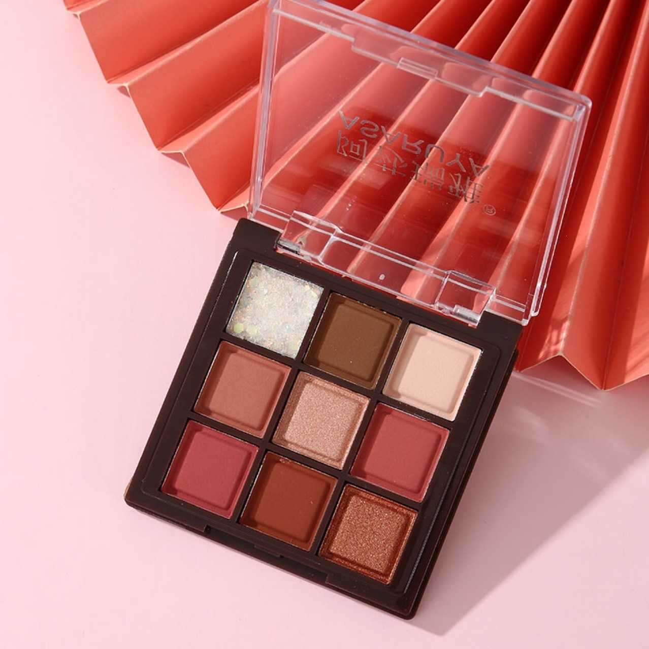New Product Ashariya High-Quality Chocolate Nine-Color Eyeshadow Earthy Matte Coffee Color for Students and Beginners