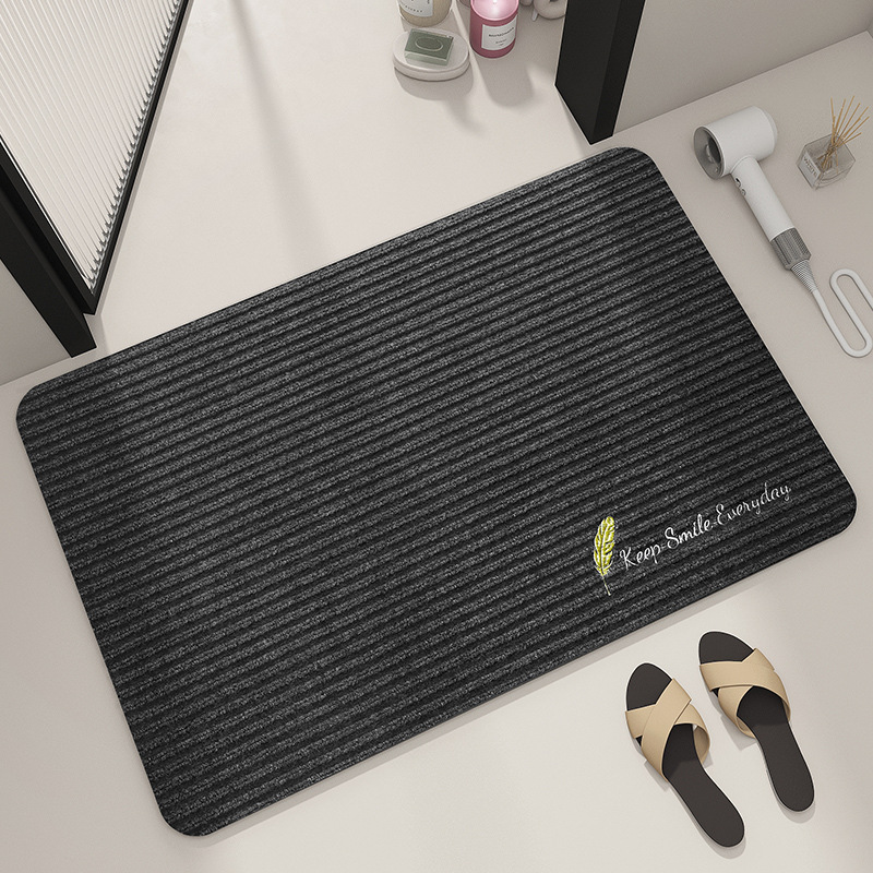 Diatomite Bath Mat, Non-slip Quick Dry Bathroom Flooring_voghion.com