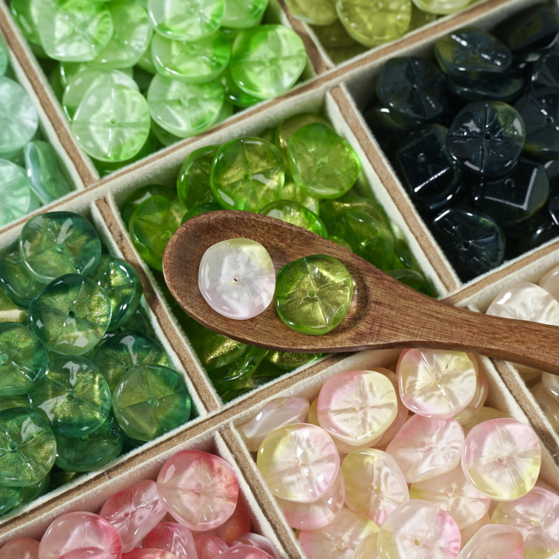 Wholesale 16mm Glass Lotus Leaf Three-Dimensional Copper Coin Money Grass Leaf DIY Handmade Ancient Style Hairpin Materials Wholesale 16mm Glass Lotus Leaf Three-Dimensional Copper Coin Money Grass Leaf DIY Handmade Ancient Style Hairpin Materials
